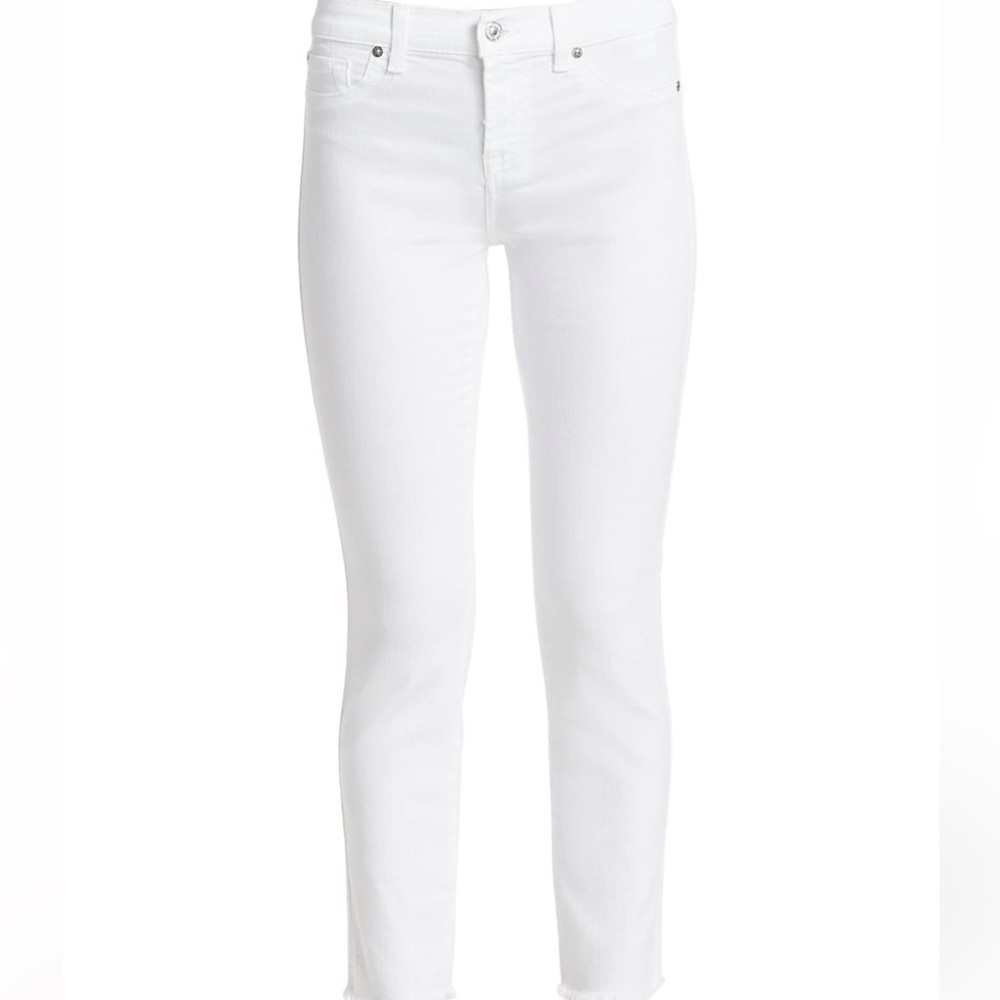 7 For All Mankind Roxanne Mid-Rise Stretch Cigarette Jeans 29